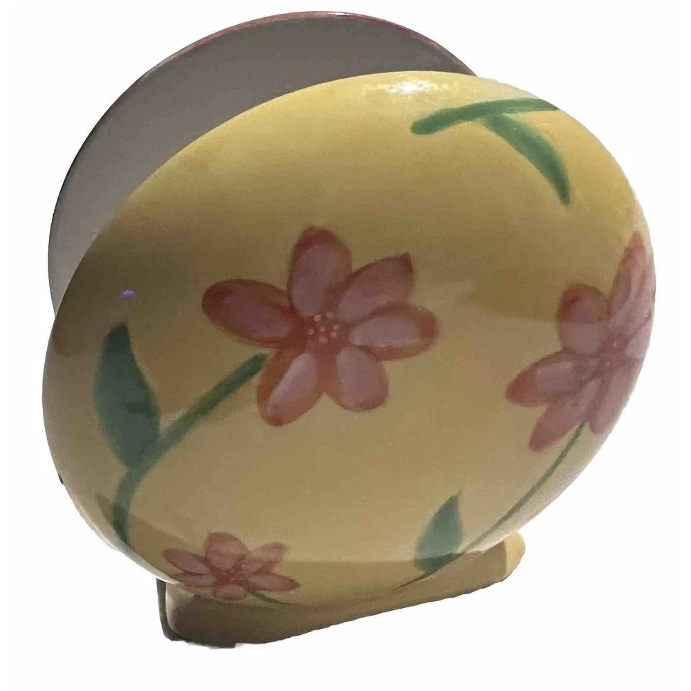 Vintage Avon Orange And Yellow Ceramic Napkin Holder